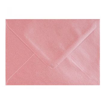Plic colorat invitatie / felicitare roz sidef 110 x 220 mm