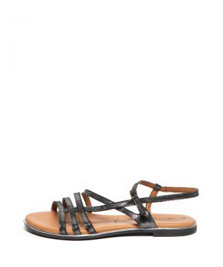 Sandale de piele cu aspect metalizat-sandale-Tamaris