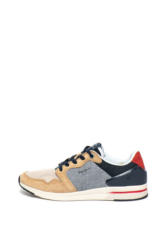 Pantofi sport din material usor - cu garnituri de piele intoarsa Jayker Dual-tenisi-Pepe Jeans London
