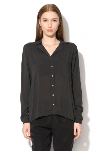 Camasa gri inchis cu model suprapus Saturday Vila