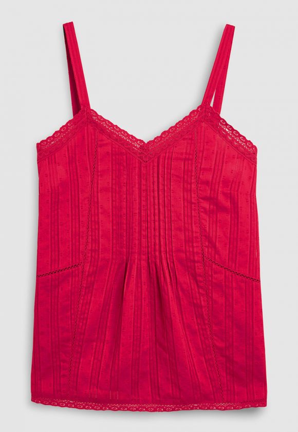 Top cu bretele multiple si insertii de dantela-bluze-NEXT