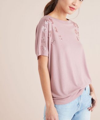 Tricou lejer cu paiete-tricouri-NEXT