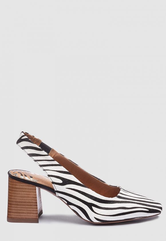 Pantofi slingback de piele cu animal print-pantofi clasici-NEXT