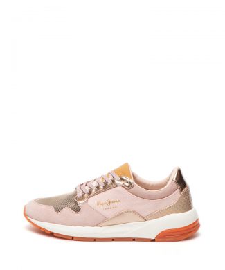 Pantofi sport cu insertii de piele intoarsa Foster Maya-tenisi-Pepe Jeans London