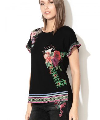 Bluza cu imprimeu floral Medoc-bluze-DESIGUAL