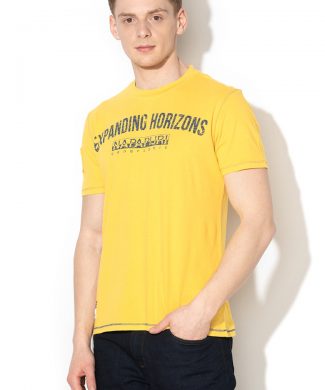 Tricou cu imprimeu text Selize-tricouri-Napapijri