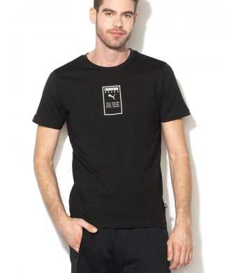 Tricou cu imprimeu text-tricouri-Puma