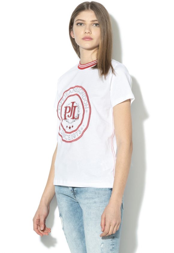 Tricou cu logo brodat Eli-tricouri-Pepe Jeans London