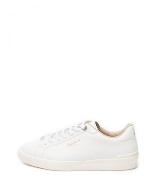 Pantofi sport de piele - cu imprimeu logo Roland-tenisi-Pepe Jeans London